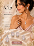 Blush Elegance Silver Jewelry Set – Pendant, Earrings & Ring