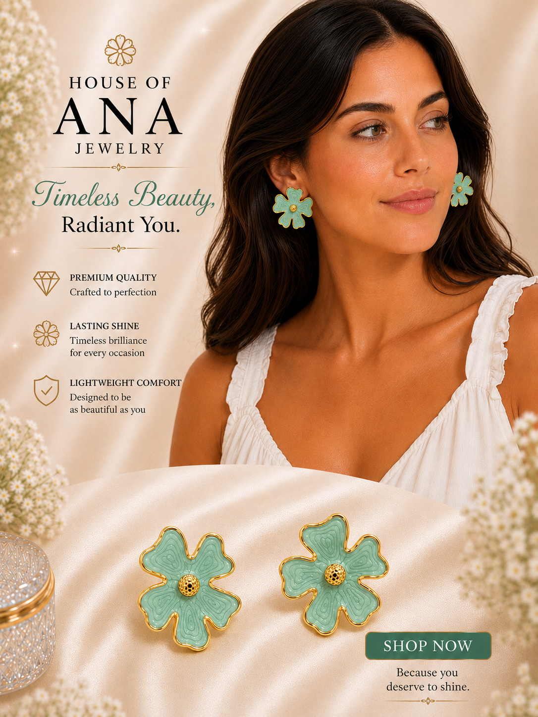 Bloom Elegance Flower Earrings