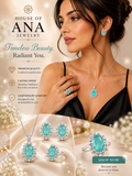 Ocean Glow Silver Jewelry Set – Pendant, Earrings & Ring