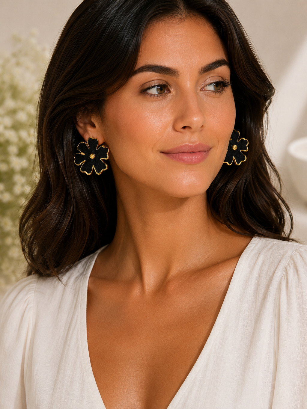 Midnight Blossom Statement Earrings