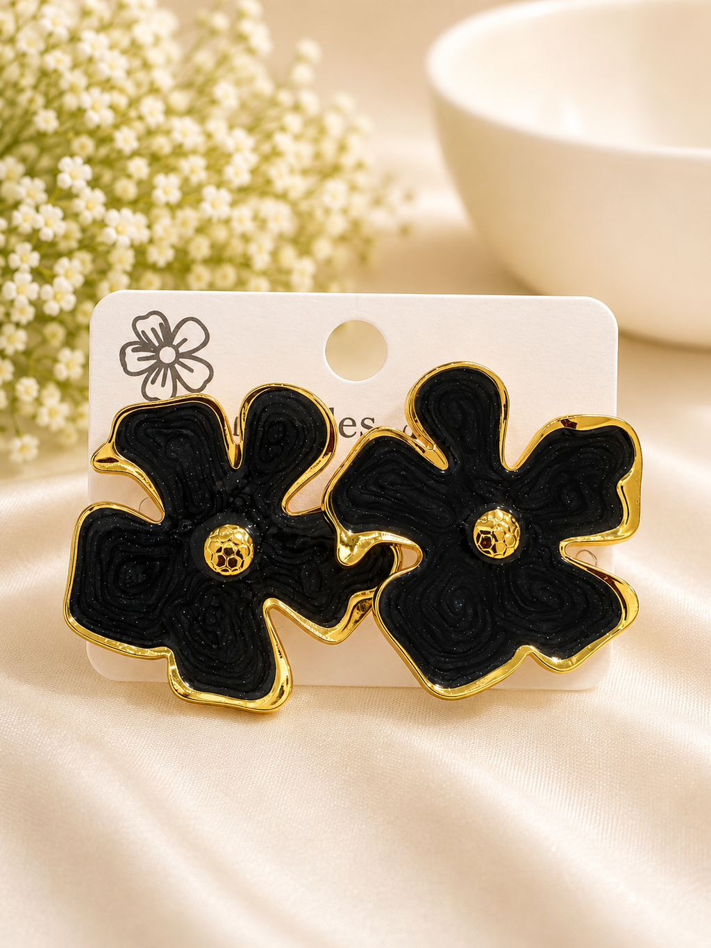 Midnight Blossom Statement Earrings