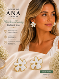 Ivory Blossom Statement Earrings