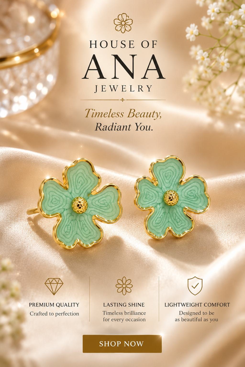 Bloom Elegance Flower Earrings